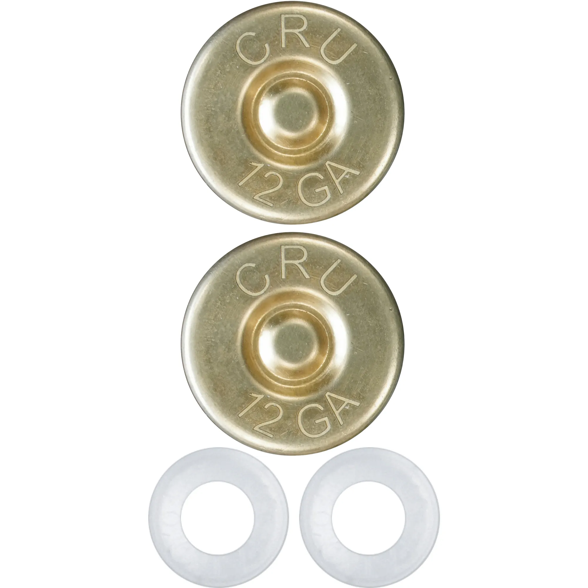 12 GA License Plate Fastener Caps, Brass