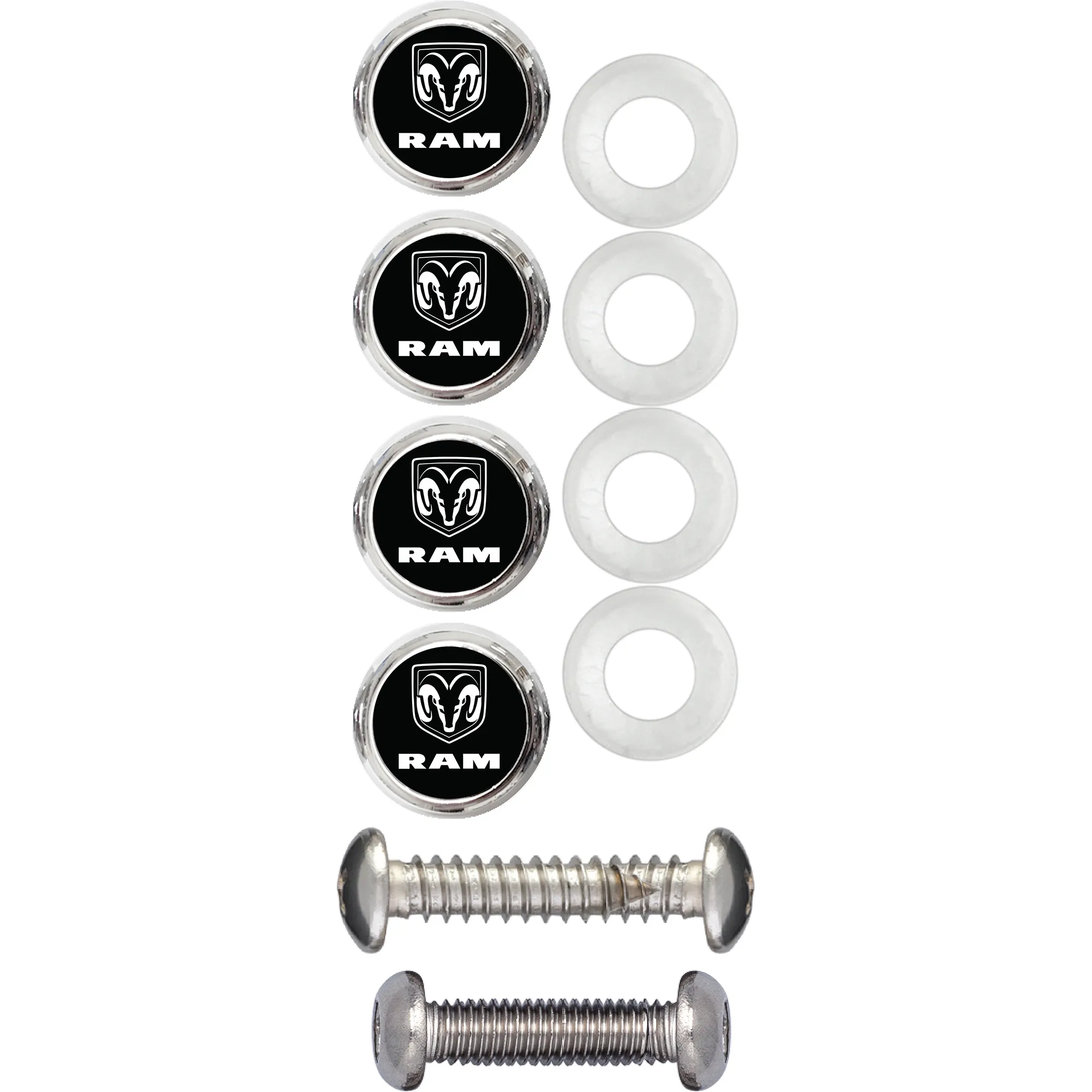 RAM License Plate Fastener Cap Kit