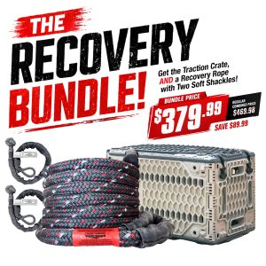 Rock Tamers Traction Crate + Recovery Rope Bundle Sale banner!