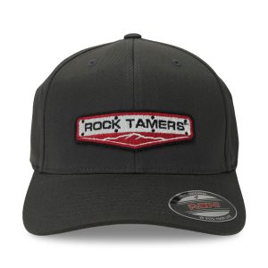 Rock Tamers flexfit charcoal hat, with official logo.